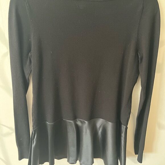 Worth Peplum Black Shirt Size Medium - Picture 4 of 5